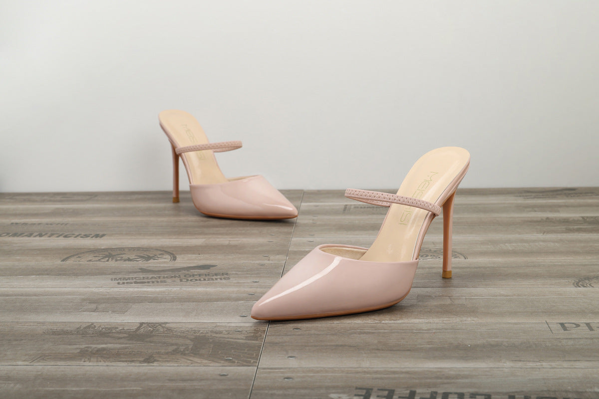 Refreshing Summer Pointed Toe Backless Sandals